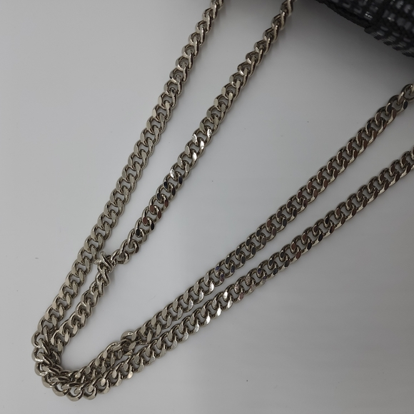 Alma Tonutti Handmade Italian Artisan Black Metallic Woven Crossbody Handbag - Picture 14 of 16